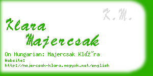 klara majercsak business card